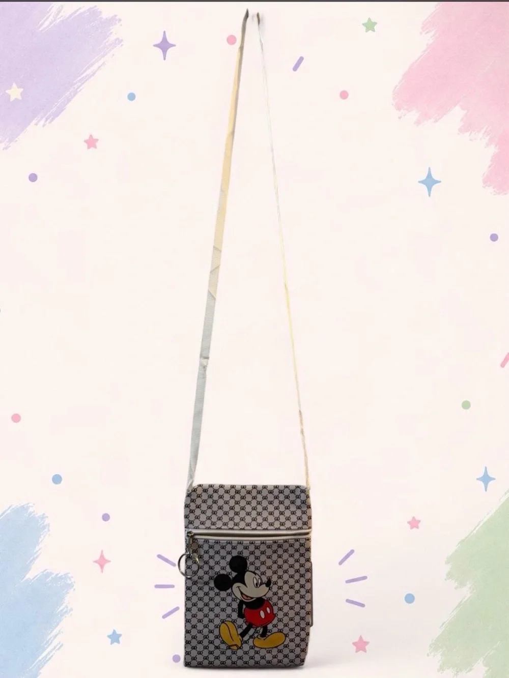 Mickey-Inspired Crossbody Bag | Brown